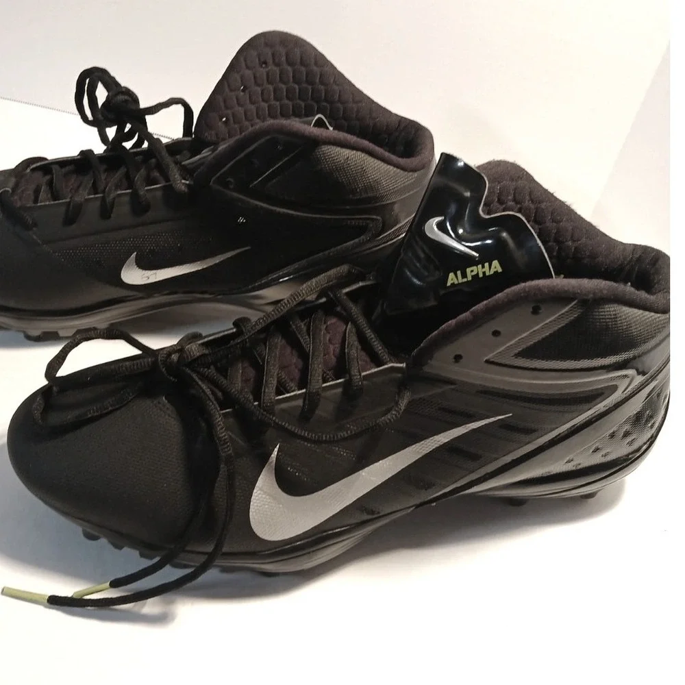 Mens Nike Alpha Talon Elite Football‎ Cleats Blk Sz 16 Excellent Durable Support